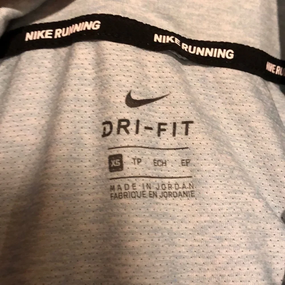 Nike Dri Fit Blue/teal Half Zip Running Shirt